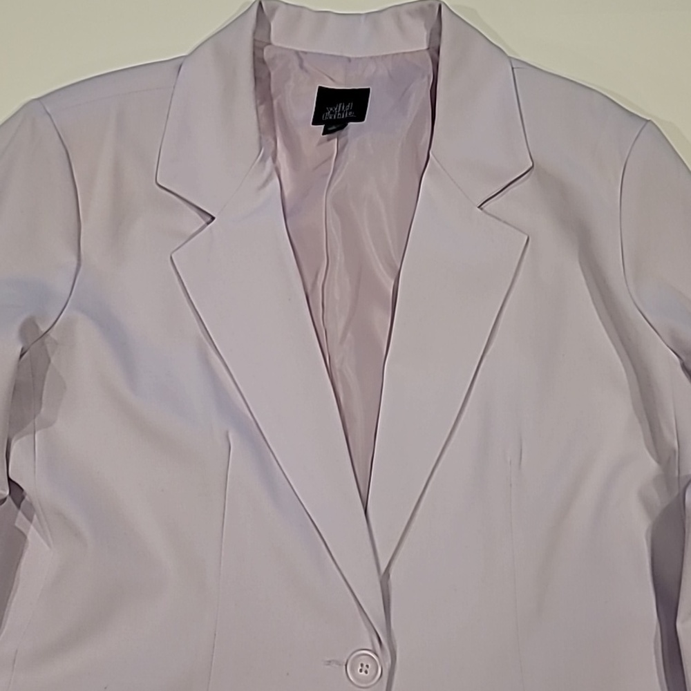 wild fable Single-Button Long Blazer Pastel Lilac Large - Picture 5 of 15